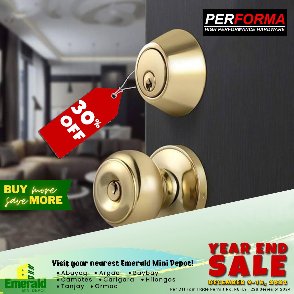Door Knob with New Design for its Lock